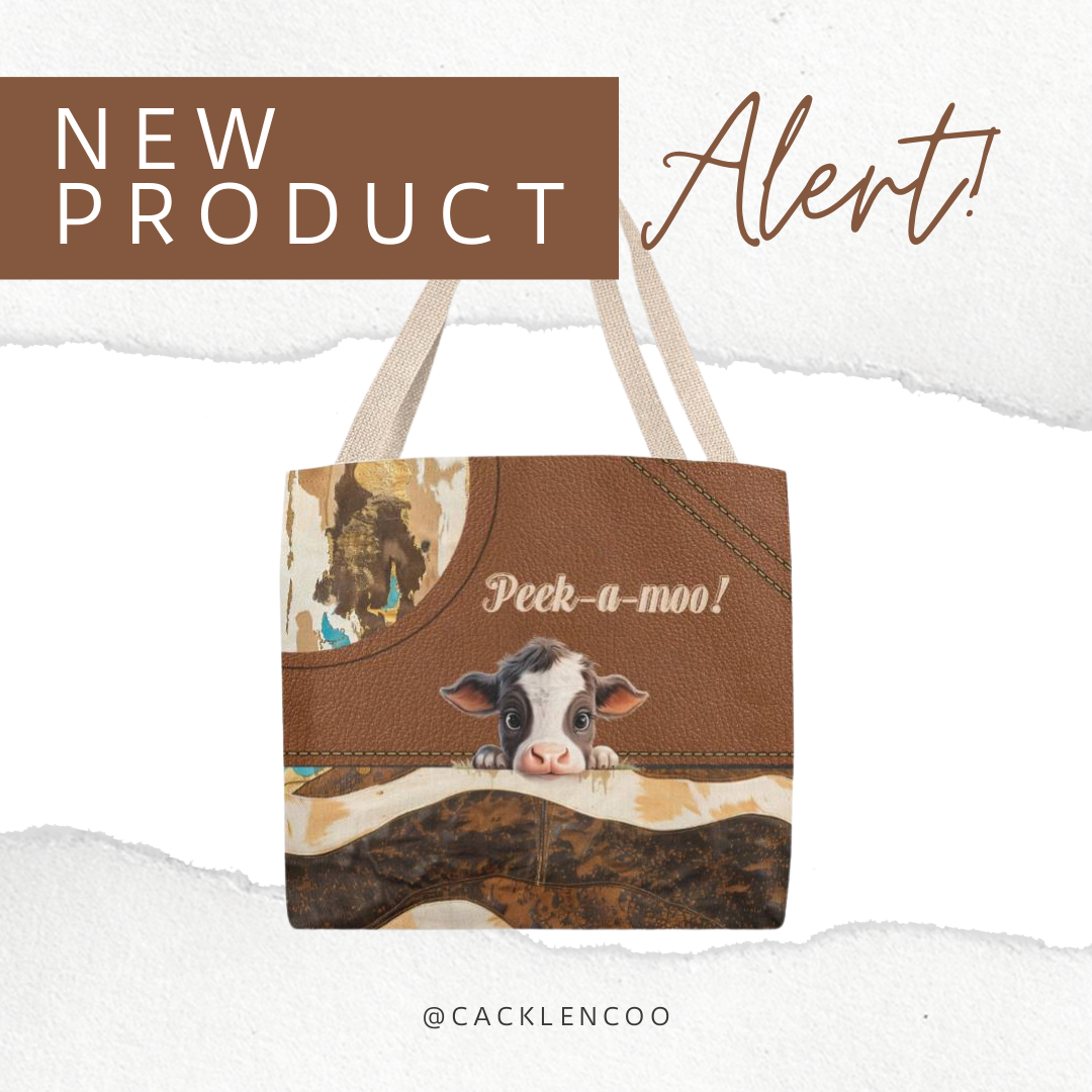 Cow All Over Tote Bag | Charming Highland Cow Design