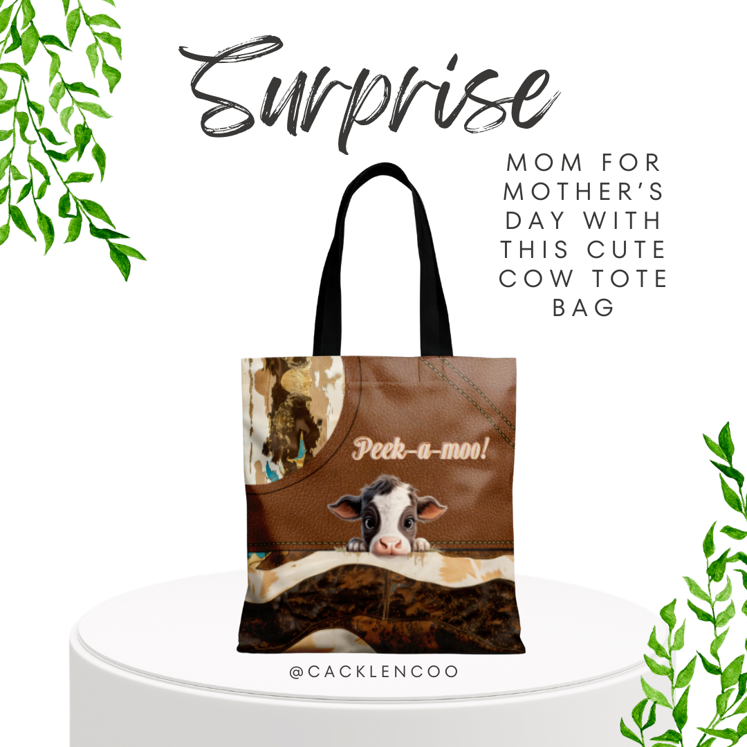 Cow All Over Tote Bag | Charming Highland Cow Design