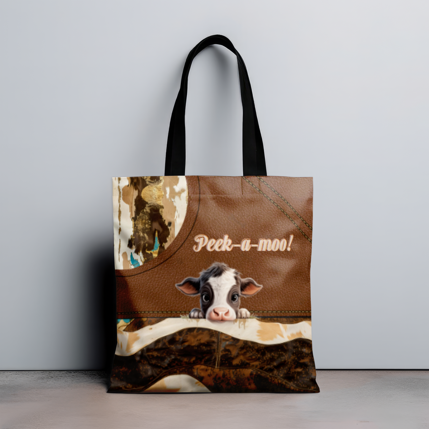 Cow All Over Tote Bag | Charming Highland Cow Design