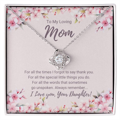 Mom Necklace Message Card, Message Card Necklace For Mom