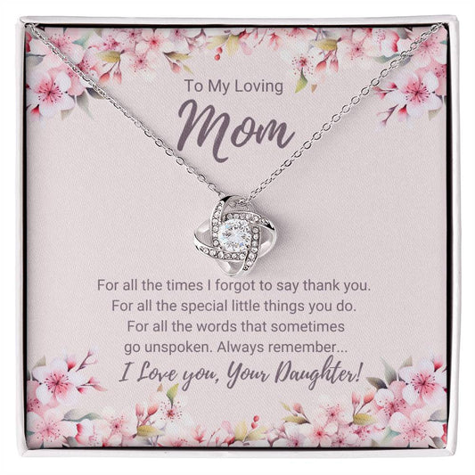 Mom Necklace Message Card, Message Card Necklace For Mom