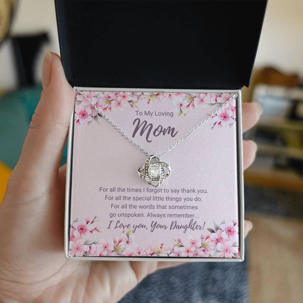 Mom Necklace Message Card, Message Card Necklace For Mom